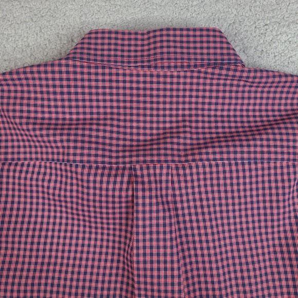 Jos A Bank Shirt Mens Large Blue Red Plaid Button Down‎ Executive Collection - Picture 9 of 15
